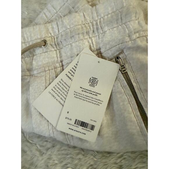 New Athleta Cabo Linen Jogger Women's 0 100% Linen Cheetah Abalone Grey MSRP$79 - Picture 4 of 7